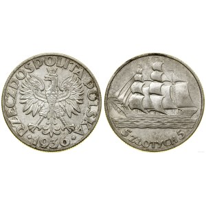Poland, 5 zlotys, 1936, Warsaw