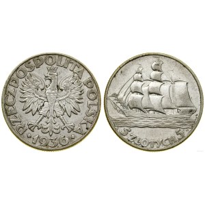 Poland, 5 zlotys, 1936, Warsaw