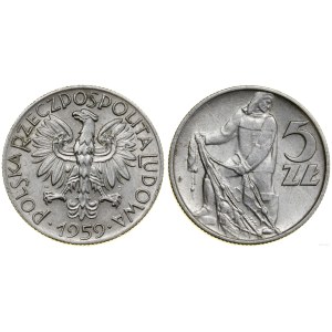 Poland, 5 zlotych, 1959, Warsaw