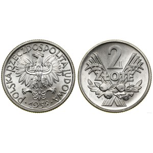 Polonia, 2 zloty, 1958, Varsavia