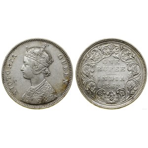 Indie, 1 rupia, 1862, Kalkuta