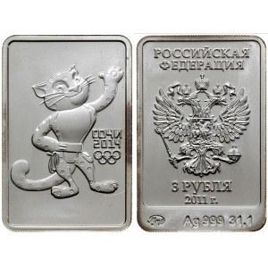 Rusko, 3 ruble, 2011, Moskva