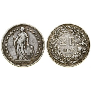 Schweiz, 2 Franken, 1874 B, Bern