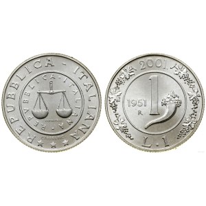 Italy, 1 lira, 2001, Rome