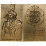 Poland, plaque - Władysław IV Waza, 1986, Warsaw.