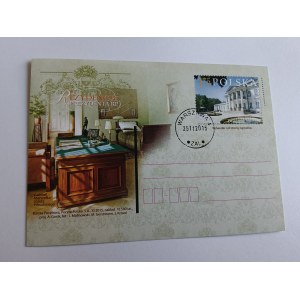 POSTKARTE RESIDENZEN DES PRÄSIDENTEN DER REPUBLIK POLEN BÜRO VON MARSCHALL JÓZEF PIŁSUDSKI 2015 STEMPEL
