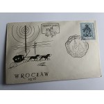 KOPERTA PRL WROCŁAW 1956 R. ZNACZEK STEMPEL