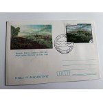 KOPERTA PRL WISŁA W MALARSTWIE WIDOK OGÓLNY WARSZAWY OD STRONY PRAGI MAL. BERNARDO BELOTTO CANALETTO 1984 R. ZNACZEK STEMPEL