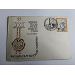 KOPERTA PRL GORZÓW WIELKOPOLSKI WYSTAWA FILATELISTYCZNA XXX ROCZNICA WYZWOLENIA 1975 R. ZNACZEK STEMPEL