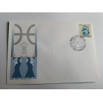 KOPERTA ZNAKI ZODIAKU RYBY 1996 R. ZNACZEK STEMPEL