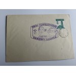 KOPERTA PRL POKAZ FILATELISTYCZNY HARCERZY GŁUCHYCH 1960 R. ZNACZEK STEMPEL