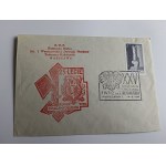 KOPERTA PRL WARSZAWA 25-LECIE Z.H.P. KOMENDA HUFCA IM. 1 WARSZAWSKIEJ DYWIZJI PIECHOTY TADEUSZA KOŚCIUSZKI 1965 R. ZBACZEK STEMPEL