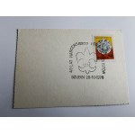 KARTKA POCZTOWA PRL SZUBIN 40 LAT HARCERSKIEGO KLUBU FILATELISTÓW 1978 R. ZNACZEK STEMPEL