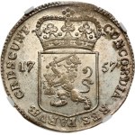 Netherlands West Friesland Silver Ducat 1757 NGC MS 62