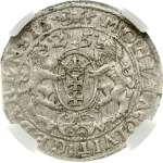 Poland Ort 1625 Gdansk NGC AU 58
