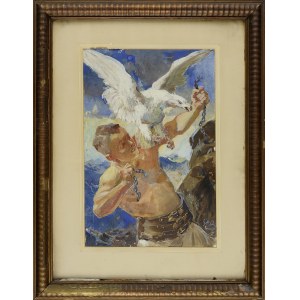 Stanisław BATOWSKI-KACZOR (1866-1946), ORZEŁ ZRYWAJĄCY KAJDANY - SCENA ALEGORYCZNA