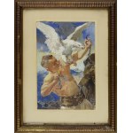 Stanisław BATOWSKI-KACZOR (1866-1946), ORZEŁ ZRYWAJĄCY KAJDANY - SCENA ALEGORYCZNA