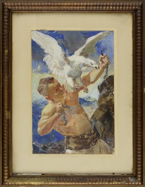 Stanisław BATOWSKI-KACZOR (1866-1946), ORZEŁ ZRYWAJĄCY KAJDANY - SCENA ALEGORYCZNA