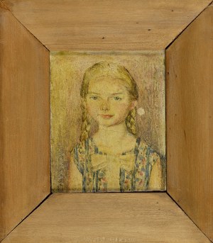 Janina GARYCKA (1920-1997), PORTRET DZIEWCZYNKI Z WARKOCZAMI