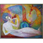 Jan Bonawentura Ostrowski, Nude with a bunch of grapes and a dragon, 2026