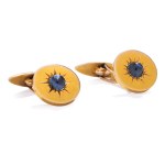 Cufflinks with sapphires early 20th century, Russia