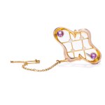 Brooch with rubies and pearls, 1909, Chester, England