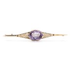 Brooch with amethyst 1930s, Lviv