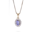 Pendant with tanzanite and diamonds early 21st century.