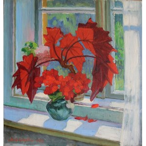 Wiktor M. Czepita (1884-1941), Begonia na oknie (1927)