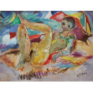 Ludwik Klimek (1912-1992), Nude on the beach