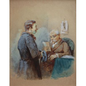 Franciszek Kostrzewski (1826-1911), Messenger with a letter (1895)