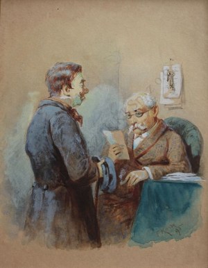 Franciszek Kostrzewski (1826-1911), Posłaniec z listem (1895)