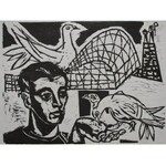 Jonasz Stern (1904-1988), Portret z gołębiami(l.30.XX w.)