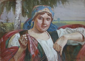 Wincenty Wodzinowski (1866-1940), Dziewczyna w stroju ludowym