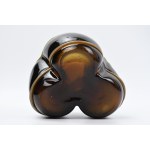 Artistic vase with a braided design