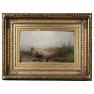 August Friedrich SCHENCK (1828-1901), Pastier so stádom