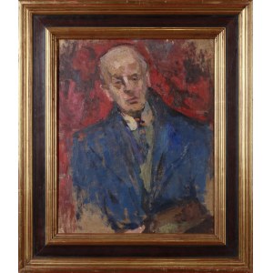 Zygmunt SCHRETER (1886 - 1977), Portret mężczyzny (Autoportret?) (recto) / Wnętrze z krzesłem (verso)