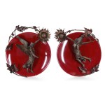 ARTIST INDEPENDENT (19th-20th century), Pair of pateras with famers 19th/20th century.