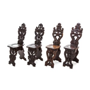 Set of four eclectic chariots, Renaissance type
