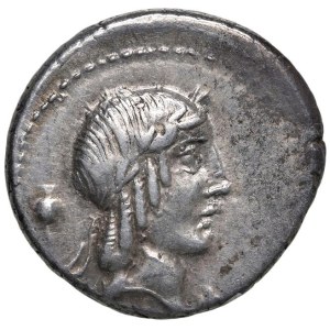 Roman coins Republic - Calpurnia - L. Calpurnius Piso Frugi - Denarius (90 BC) Head...