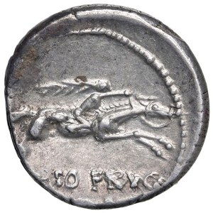 Roman coins Republic - Calpurnia - L. Calpurnius Piso Frugi - Denarius (90 BC) Head...