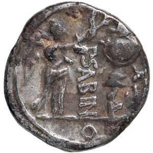 Roman coins Republic - Vettia - P. Vettius Sabinus - Quinarius (99 BC) Laureate hea...