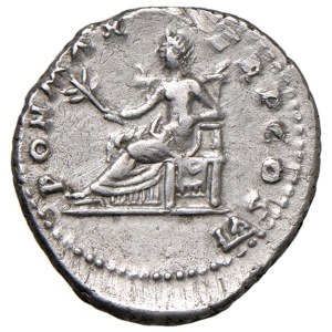 Roman coins Empire - Vespasian (69-79) Denarius - Laureate Head to r. - reverse: ...