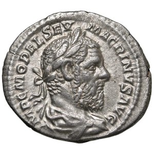 Roman coins Empire - Macrinus (217-218) Denarius - Laureate Bust to r. - Reverse:...