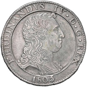 Italian coins - NAPLES Ferdinand IV (1759-1816) Piastra 1805 - Magliocca 392...
