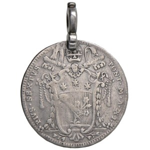 Papal coins - Pius VI (1774-1799) Testone 1785 A. XI - Munt. 29 AG (g 8,70...