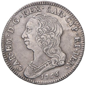 Savoyen Münzen - Karl Emanuel III (1755-1773) Viertel eines Schildes 1766 - N...