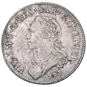 Monety sabaudzkie - Wiktor Amadeusz III (1773-1796) Półtarcza 1793 - Nomisma 24...