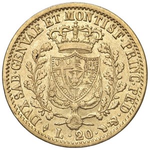 Savoy coins - Carlo Felice (1821-1831) 20 Lire 1828 T L - Nomisma 549 AU S...