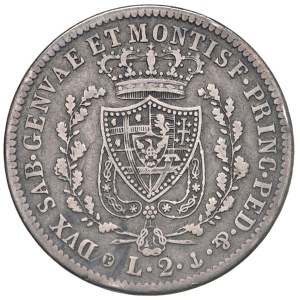Monety Savoy - Charles Felix (1821-1831) 2 Lire 1831 G - Nomisma 585 AG...